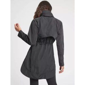 Athleta Black Hooded Drip Drop Jacket XS